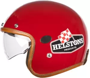Image of Helstons Flag Carbon Jet Helmet, red, Size L, red, Size L