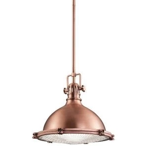Image of 1 Light Medium Dome Ceiling Pendant Antique Copper, E27