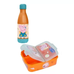 Image of STOR Peppa Pig XL Sandwich Box and Daily Bottle Twin Set