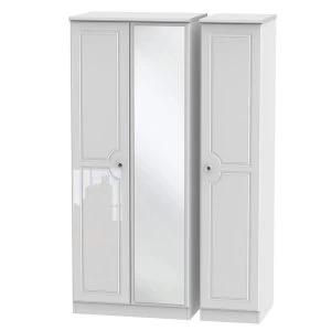 Image of Robert Dyas Berryfield Ready Assembled 3-Door Wardrobe with Mirror