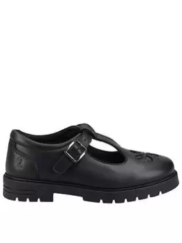 Image of Hush Puppies Fiona Jnr School Shoe - Black, Size 12 Younger
