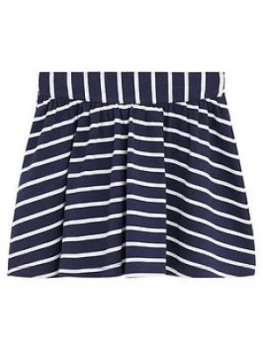 Image of Mango Girls Stripe Jersey Skirt - Navy