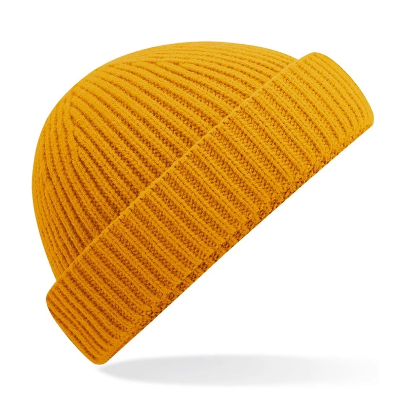 Image of Beechfield Beechfield Men Harbour Beanie in Mustard Mustard One Size Male 5059958587304