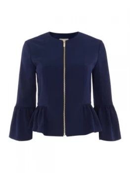 Image of Michael Kors Ruched peplum jacket Blue