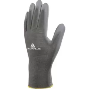 Image of Delta Plus Knitted Polyester Work Safety Gloves (10/XL) (Grey) - Grey