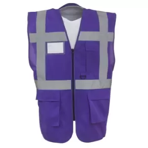 Image of Yoko Hi-Vis Premium Executive/Manager Waistcoat / Jacket (M) (Purple)