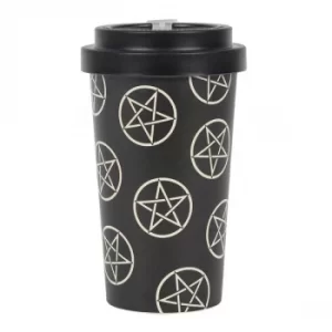 Image of Allover Pentagram Bamboo Mug with Sleeve