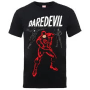 Image of Marvel Comics Daredevil Poses Mens Black T-Shirt - L - Black