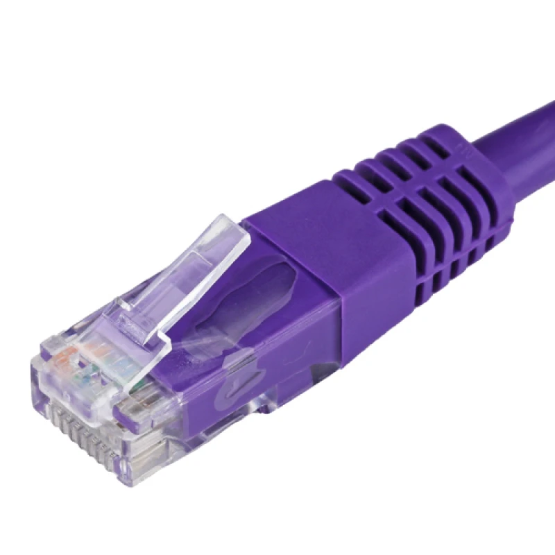 Image of Cablenet 0.3m Cat6 RJ45 Violet U/UTP PVC 24AWG Flush Moulded Booted Pa