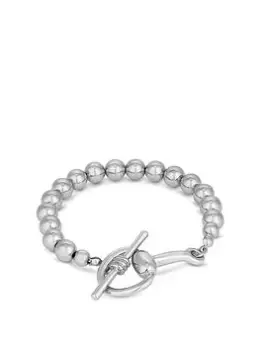 Image of Jon Richard Jon Richard Silver Plated Polished Ball Bracelet Snaffle Bracelet, Silver, Women