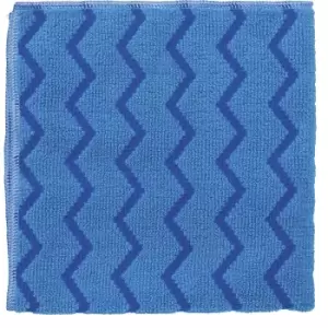 Image of Rubbermaid HYGEN microfibre cloths, pack of 12, 406 x 406 mm, blue