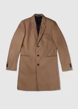 Image of Paul Smith Mens Sb Overcoat In Tan