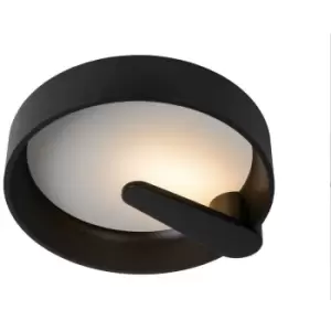 Image of Lucide MIAMI - Flush Ceiling Light - Ø40cm - LED Dim. - 1x15W 3000K - Black