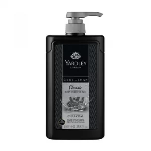 Image of Yardley Gentleman Classic Charcoal Antibacterial Body Wash 650ml