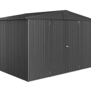 Image of Biohort Europa Metal Garden Shed 10ft3 x 7ft4 Size 5 - Metallic Dark Grey