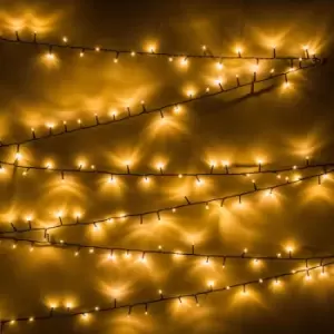 Image of Xmas Fairy String Lights 200 LED Christmas Tree Main Plug In Light Festive Party Lighting - Warm White