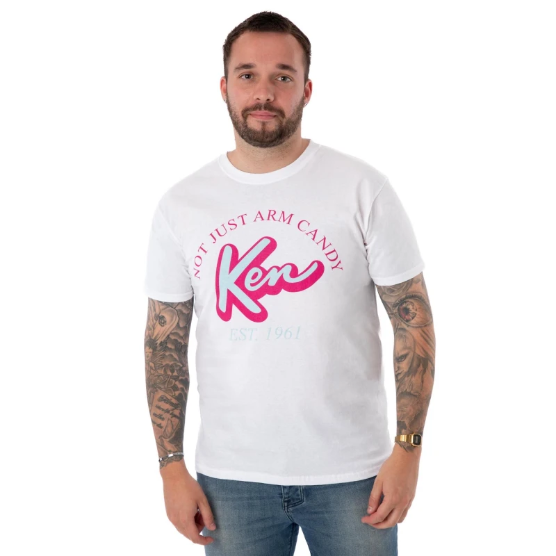 Image of (XXX-Large) Barbie Short Sleeved T-Shirt (Mens White)