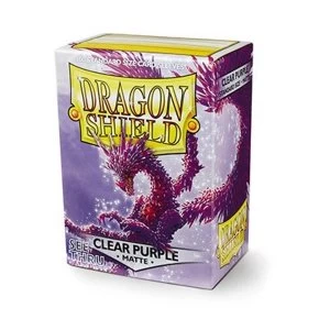 Image of Dragon Shield Matte - Clear Purple 100 Sleeves In Box See Thru Limited Edition - 10 Packs