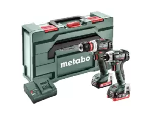 Image of Metabo Combo Set 2.7.4 12v 1x2Ah 1x4Ah BL Drill Driver Twin Kit in Meta-Box