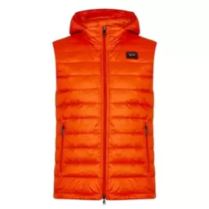 Image of Paul And Shark Woven Gilet - Orange