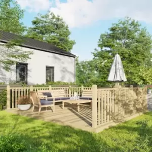 Image of Power Timber Decking Kit Handrails on Three Sides - 4.2 x 4.8m
