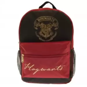 Image of Harry Potter Hogwarts Backpack (One Size) (Black/Burgundy/Gold)