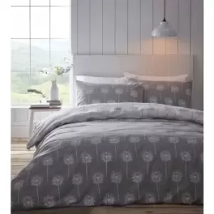 Image of Silhouette Grey King Size Duvet Cover Set Bedding Quilt Bed Set - Grey