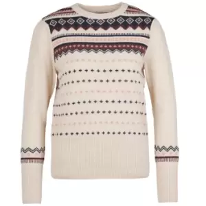 Image of Barbour Womens Birch Knit Sweatshirt Oatmeal 8