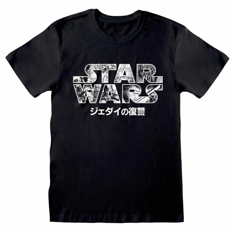 Image of Star Wars Manga T-Shirt Black male