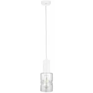 Image of Keter Lighting - Keter Cross Slim Pendant Ceiling Light White, 10cm, 1x E27