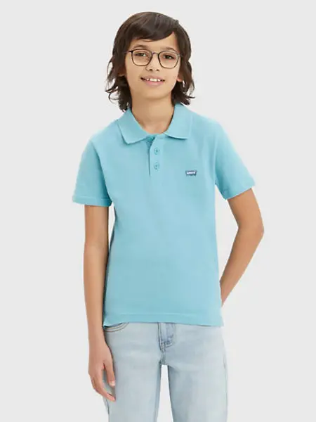 Image of Teenager Back Neck Tape Polo - Blue