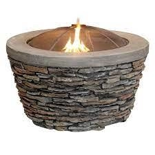 Image of Callow Premium Wood Burning Stone Fire Pit - Garden & Outdoor