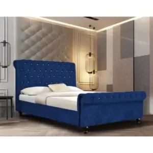 Image of Arisa Bed Single Crush Velvet Blue