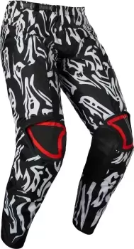 Image of FOX 180 Peril Youth Motocross Pants, black-white, Size 28, black-white, Size 28