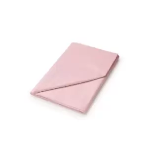 Image of 50/50 Plain Dye Percale Super Kingsize Flat Sheet, Blush