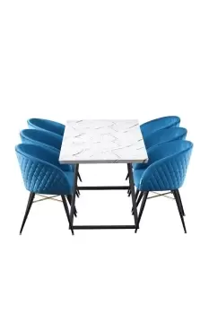 Image of 'Vittorio Toga' LUX Dining Set with a Table & Chairs Set of 6