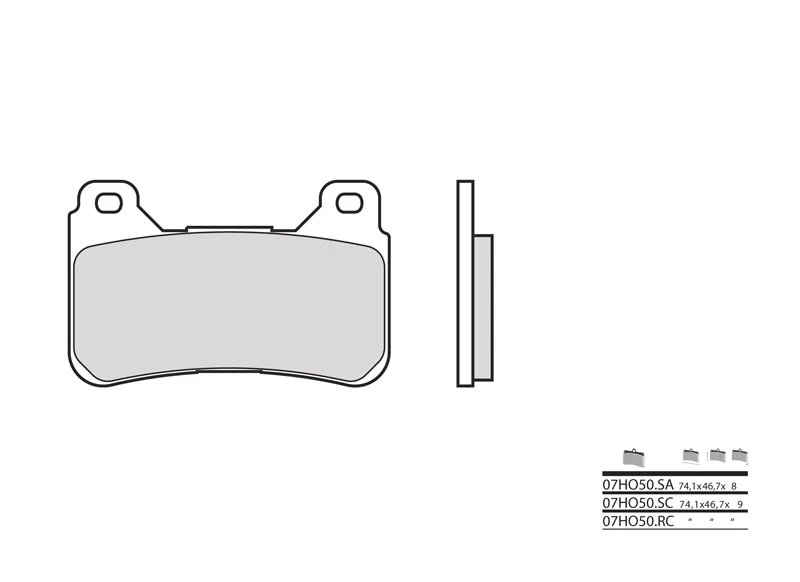 Image of Brembo S.p.A. Street Sintered Metal Brake pads - 07HO50LA