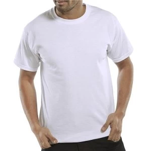 Image of Click Workwear T Shirt Heavyweight L White Ref CLCTSHWWL Up to 3 Day