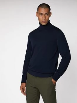 Image of Ben Sherman Cotton Roll Neck- Dark Navy, Size L, Men