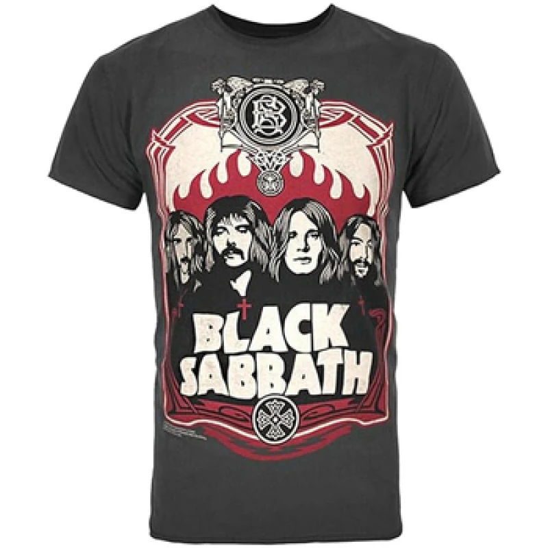 Image of Amplified Amplified Men 1972 Black Sabbath T-Shirt in Charcoal Size: X-Small Charcoal XS Male 5063806627777