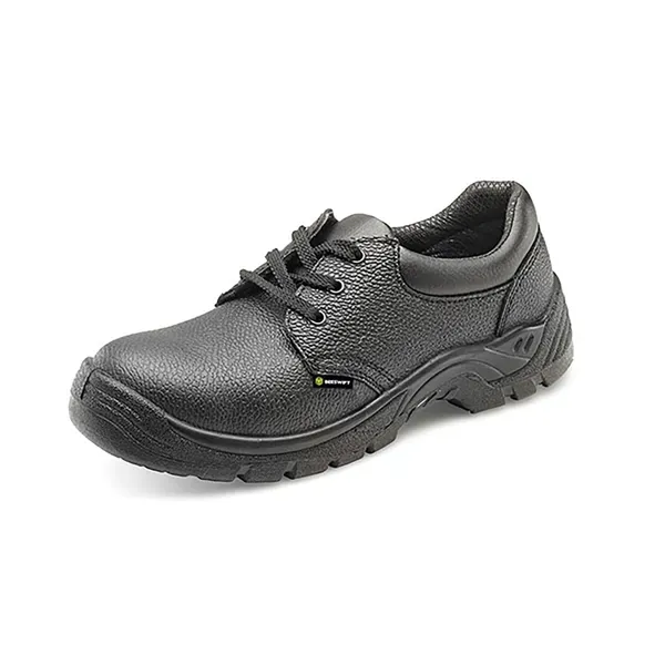 Image of Beeswift Beeswift Safety S1 Steel Toe Lace Up Leather Upper Shoe 1 Pair Black 03 CF54BL03