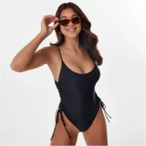 Image of Jack Wills Eco Ruched Side Swimsuit - Black