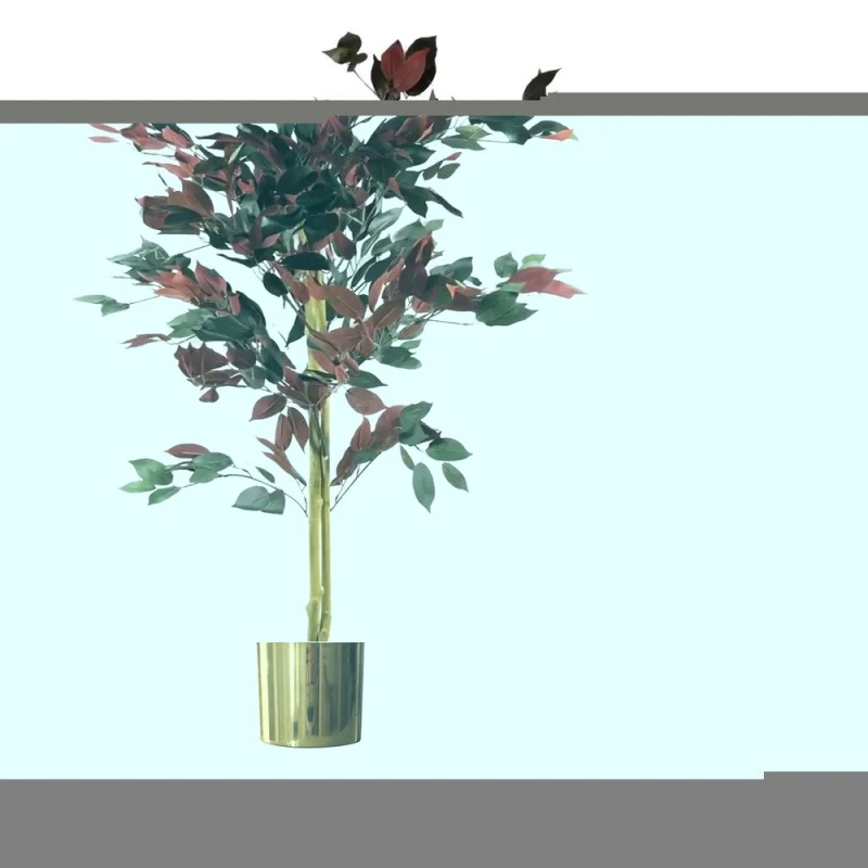 Image of Artificial Ficus Tree Plant Capensia Ficus 120Cm Realistic Faux Plants Botanik, Red BK-7102-7201
