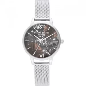 Image of Ladies Olivia Burton Silver Mesh Watch