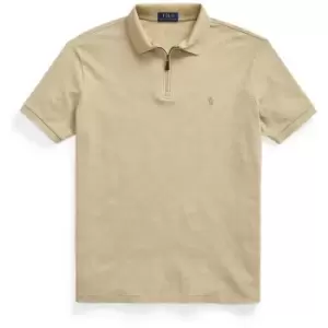 Image of POLO RALPH LAUREN Polo Ralph Lauren Mesh Zip Polo Mens - Cream