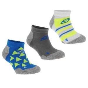Image of Skechers Performance Divison Low Cut Socks Pack of 3 Junior Boys - Blue