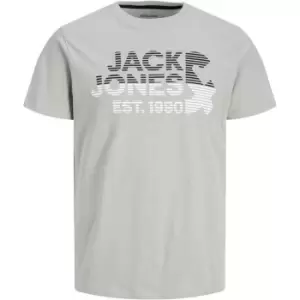 Image of Jack and Jones Logo T-Shirt - Grey