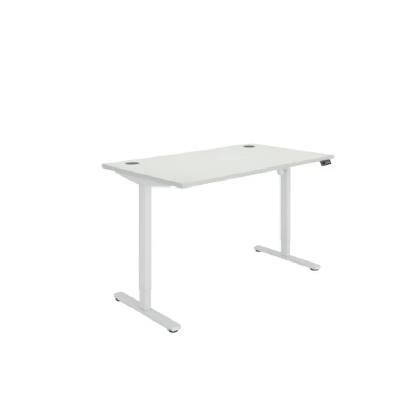 Image of Polaris Single Motor Sit/Stand Desk 1400x800 White/White KF800096