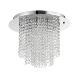 Image of Netlighting Merano Concord 5 Light Ceiling Light Chrome Metal K9 Crystal G9