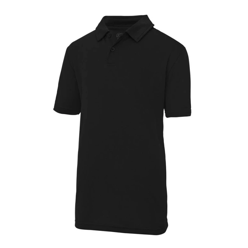 Image of Just Cool Sports Polo Plain Shirt Pack of 2 in Black Size: 12-13 Years Black Unisex 12-13 Years